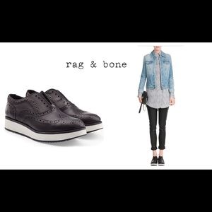 Rag & Bone Black Meli Brogue (New)